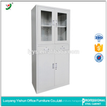 Customized cabinet hinge glass hanging door steel file cabinet for office